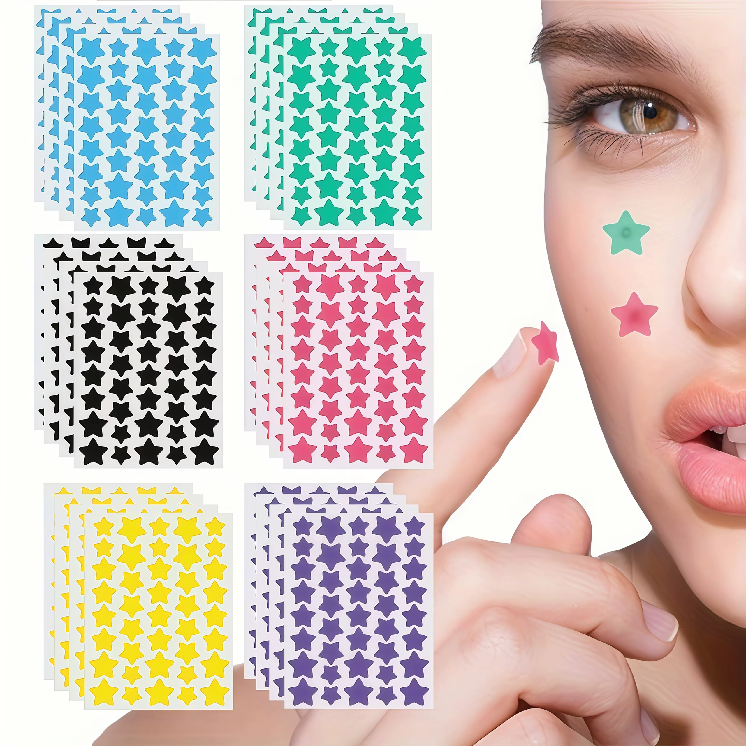240 patchs hydrocolloïdes pour boutons Superstar – Jolie couverture en forme d'étoile