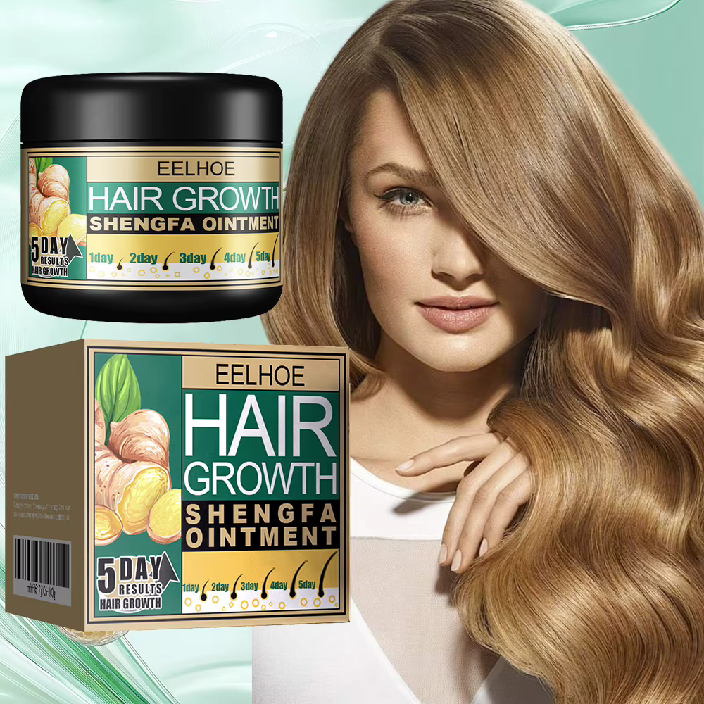 Crème de croissance des cheveux au gingembre, répulsif pour la repousse de l'alopécie, prévention de la perte de cheveux, traitement de la calvitie, renforcement Dense, soins capillaires