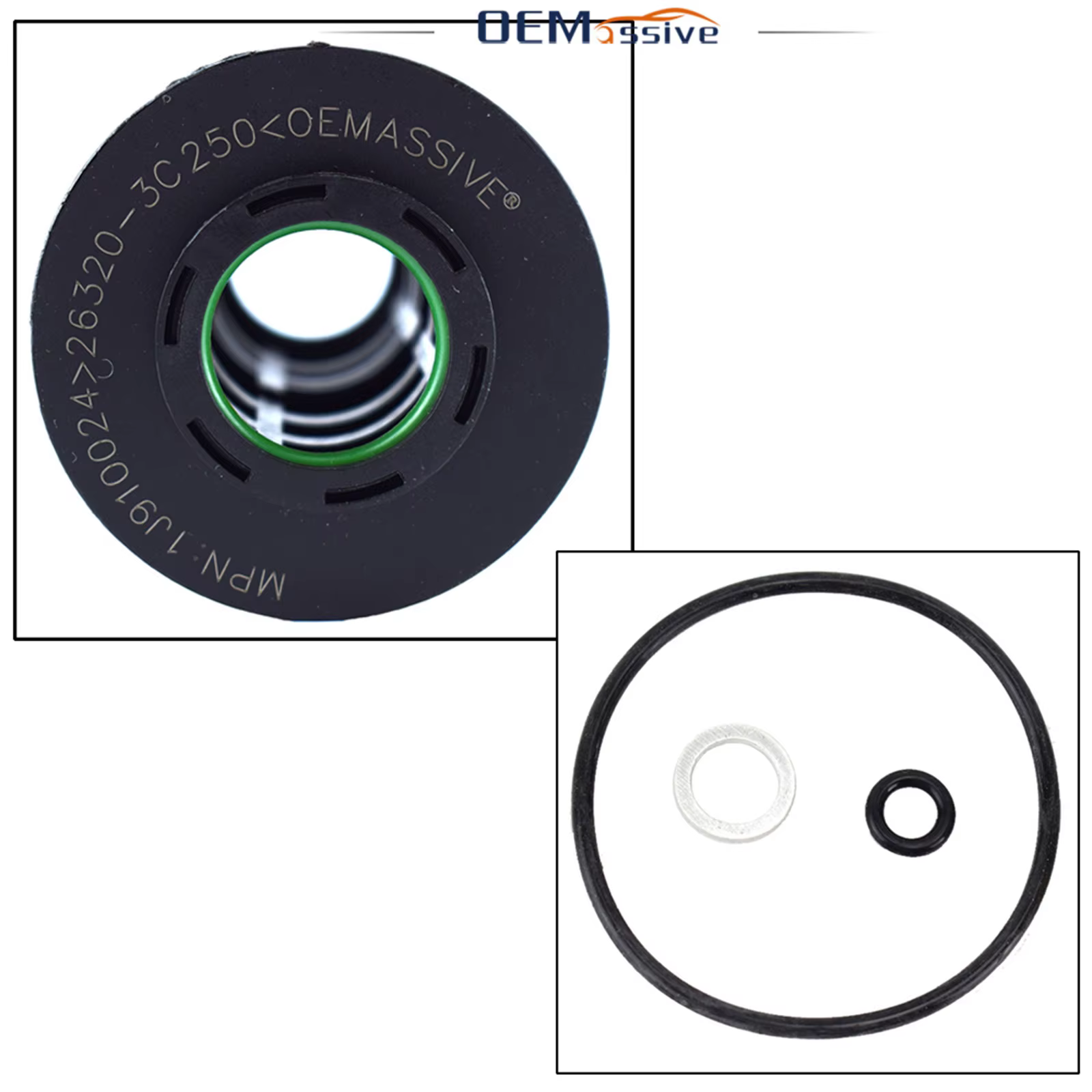 Filtre à huile pour Kia Rio, 2008, 2009, 2010, 2011, 2012, 2013, 2014, 2015, 2016, 2017, 2018, 2019, 1.1, CRDi, 1120ccm, 1396ccm, 14Hauccm