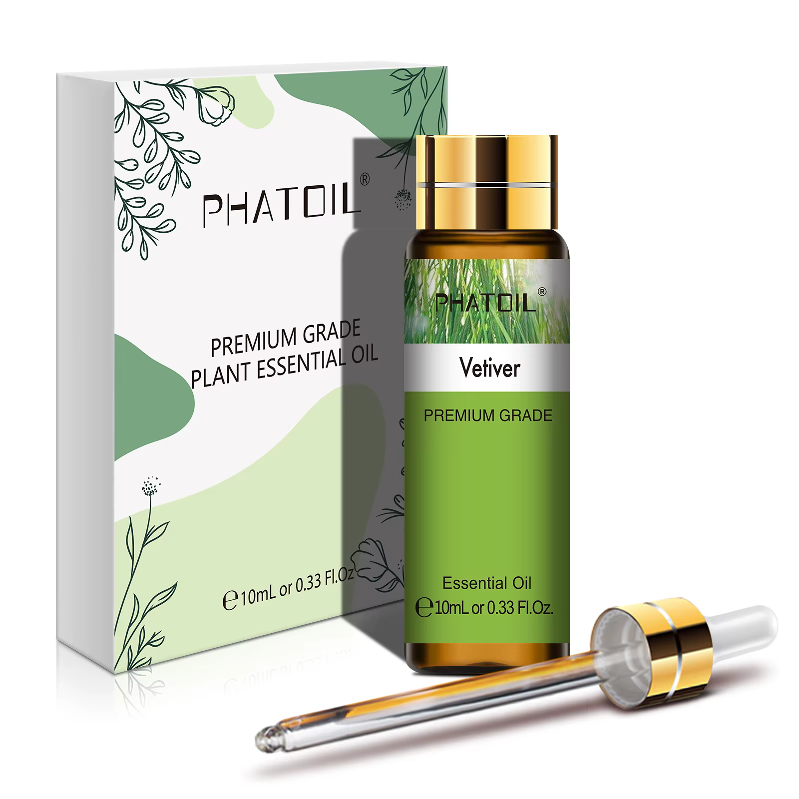 PHATOIL 1 pièces huile essentielle vétériver pour la fabrication de bougies d'aromathérapie 5ml/10ml/30ml/100ml huiles essentielles d'arôme végétal naturel