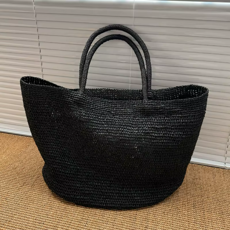Sac à main en rotin fait main, nouveau style, sac bandoulière polyvalent grande capacité pour femme, style décontracté et professionnel, à porter sous le bras