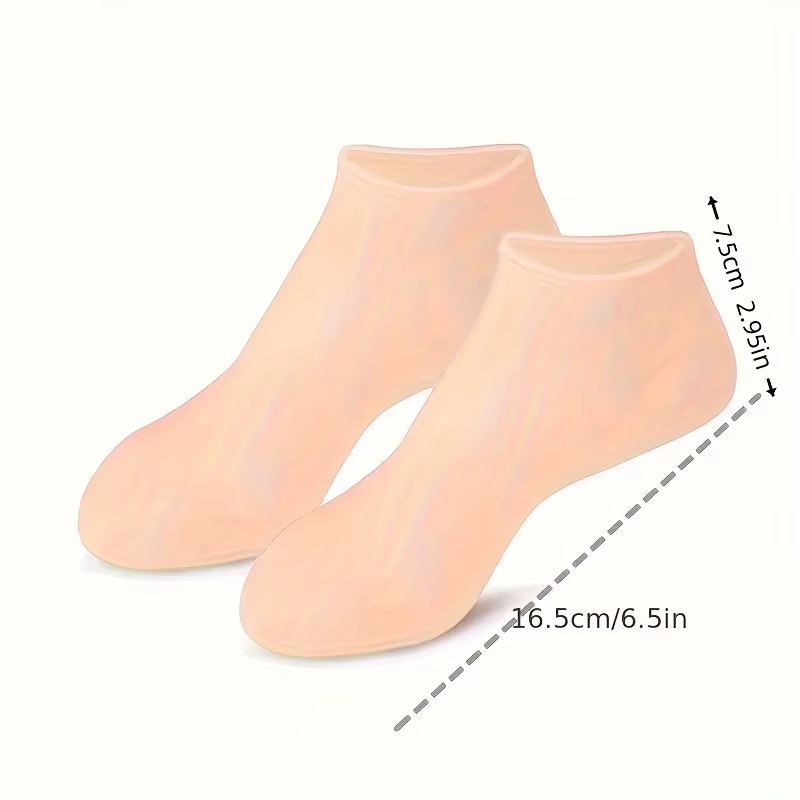 Lot de 2 chaussettes hydratantes en Gel de Silicone pour pieds secs et craquelés