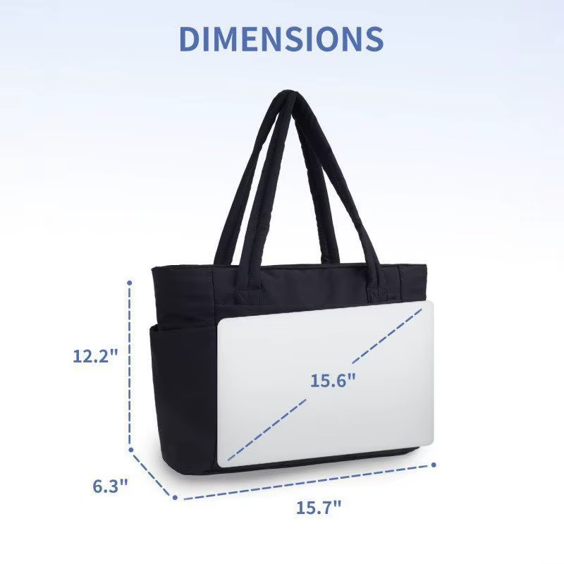 Sac à main en coton pour femme, idéal pour l'automne et l'hiver, grande capacité, léger et polyvalent, style doudoune