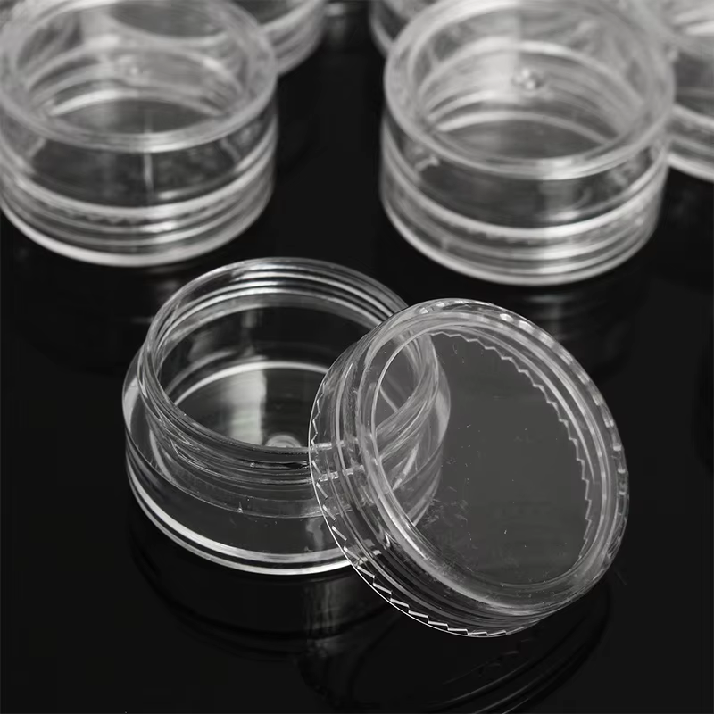 Pot à crème transparent pour échantillons