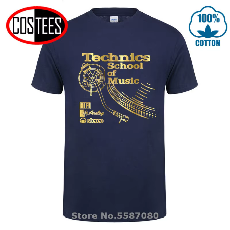 Hypothécaire ooine-T-shirt rétro pour homme, vêtement long play, école de musique technique, vintage, DJ, tendance, 2020