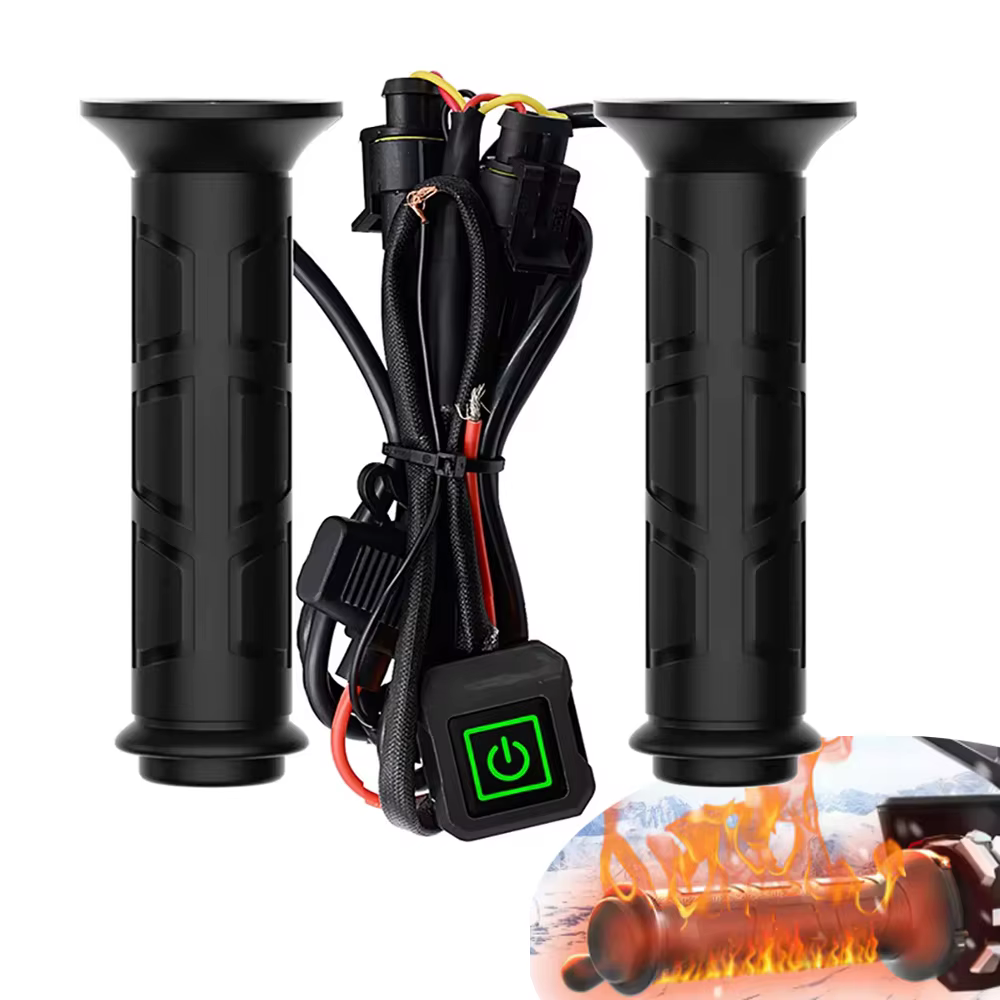 Poignées chauffantes électriques moulées pour moto, scooter, cyclomoteur, guidon 22 mm, réglables, pour motocross