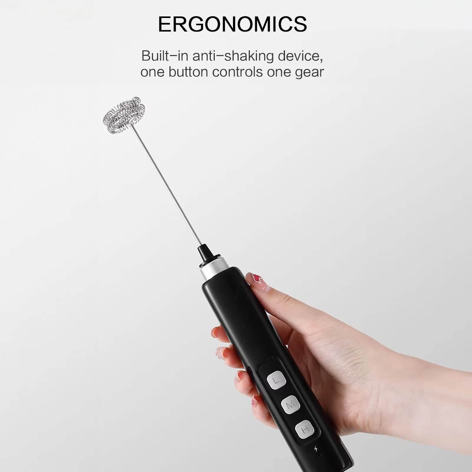 Déterminer le centre commercial aste USB-Mini mousseur à lait électrique à 3 vitesses, fouet et aide à la cuisson, accessoires de rêve multifonctionnels