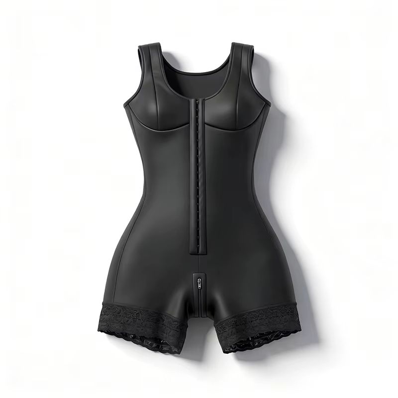 Body gainant amincissant pour femme à haute compression avec broches de maintien de la poitrine, pour usage quotidien et post-chirurgical, effet ventre plat