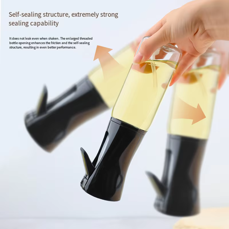 Pulvérisateur d'huile d'olive 200/300/500 ml, bouteille d'huile portable, bouteille de recharge anti-fuite, idéal pour le barbecue, la salade, les accessoires de cuisine
