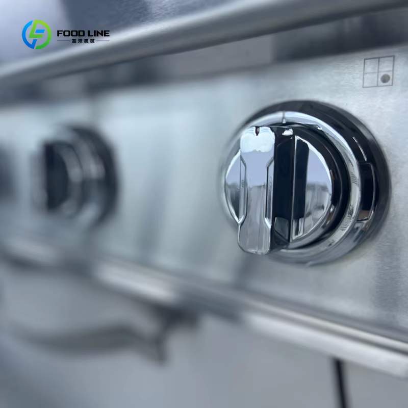 Machine de cuisson électrique pour frire, pour friteuse commerciale, cuisine commerciale, cuisinière à 6 brûleurs en acier inoxydable