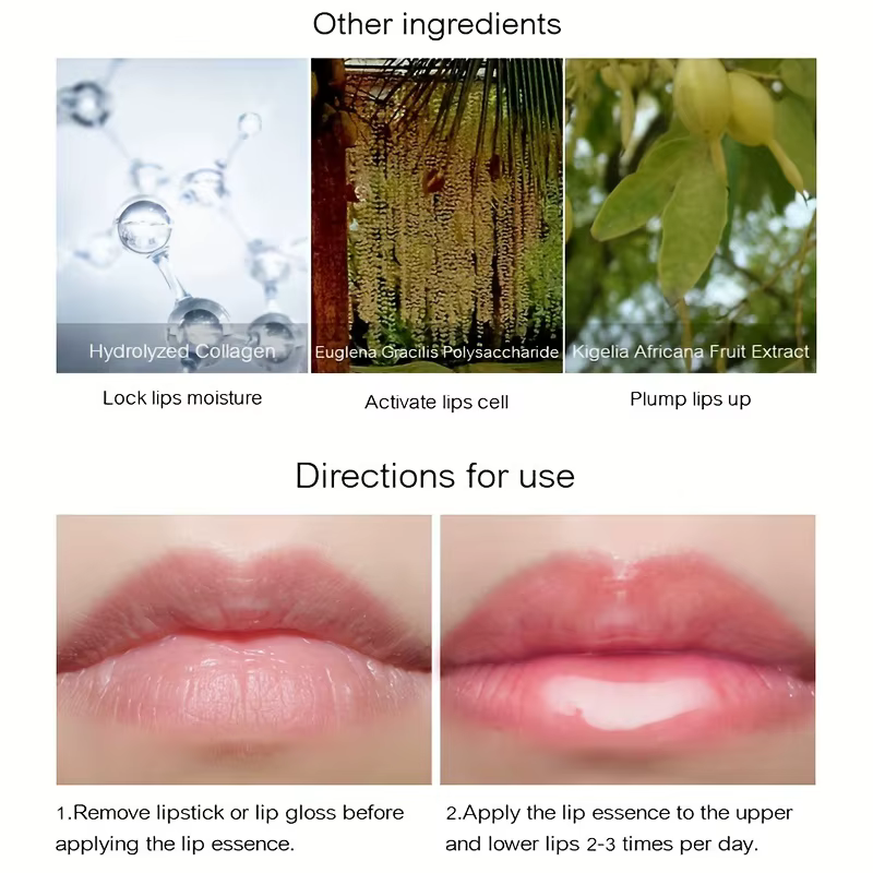 Brillant repulpant pour les lèvres hydratant durable à volume extrême - Formule d'huile minérale nutritive rehausseur