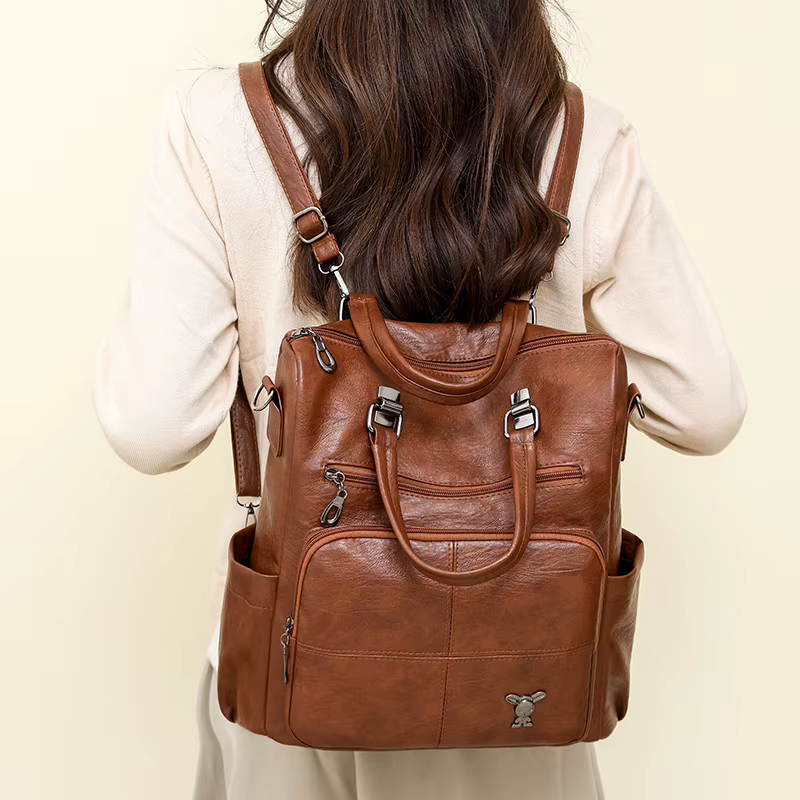 Sac à bandoulière en cuir souple pour femmes, sac à bandoulière multifonctionnel à la mode, sac à main polyvalent pour les déplacements, nouvelle collection 2025