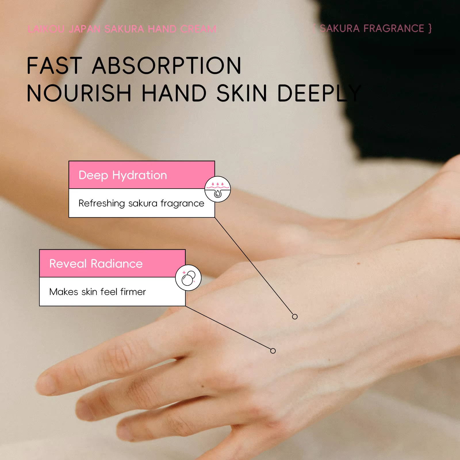 Crème pour les mains LAIKOU Sakura