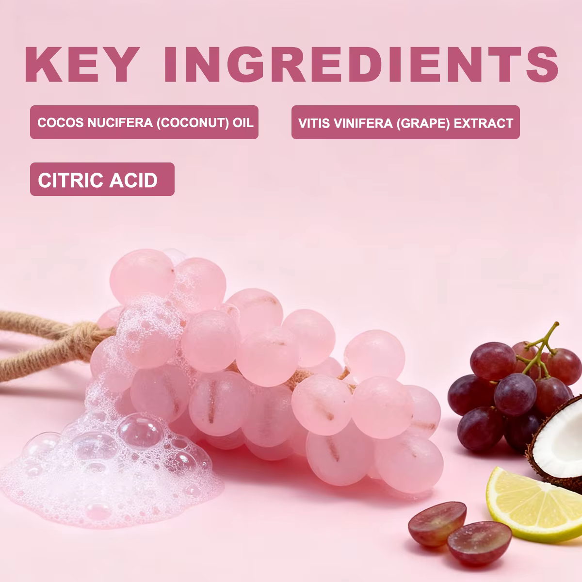Savon à l'huile de pépins de raisin biologique – Anti-âge