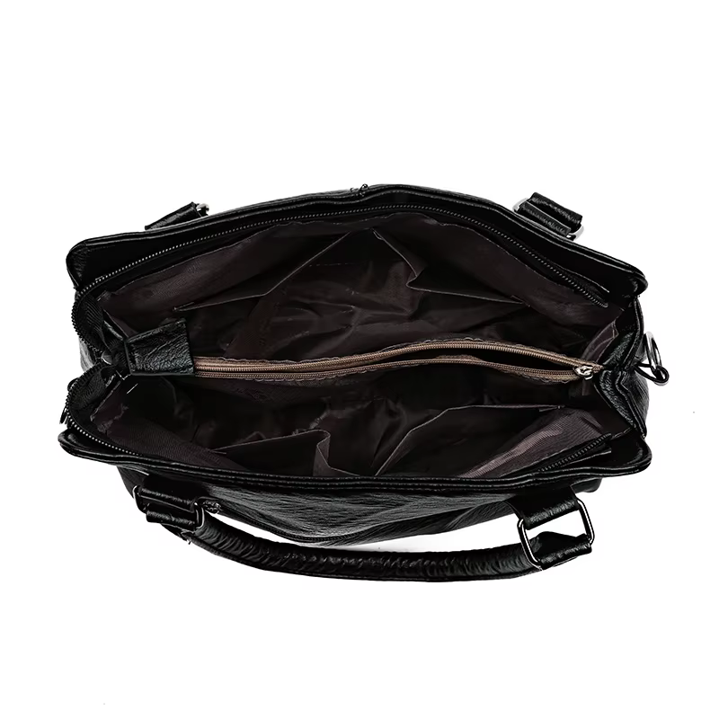 Sacs à main en cuir souple pour femmes, sac fourre-tout initié vintage, sac à main de grande capacité pour dames, sac à main de créateur de luxe, nouveau, 2024