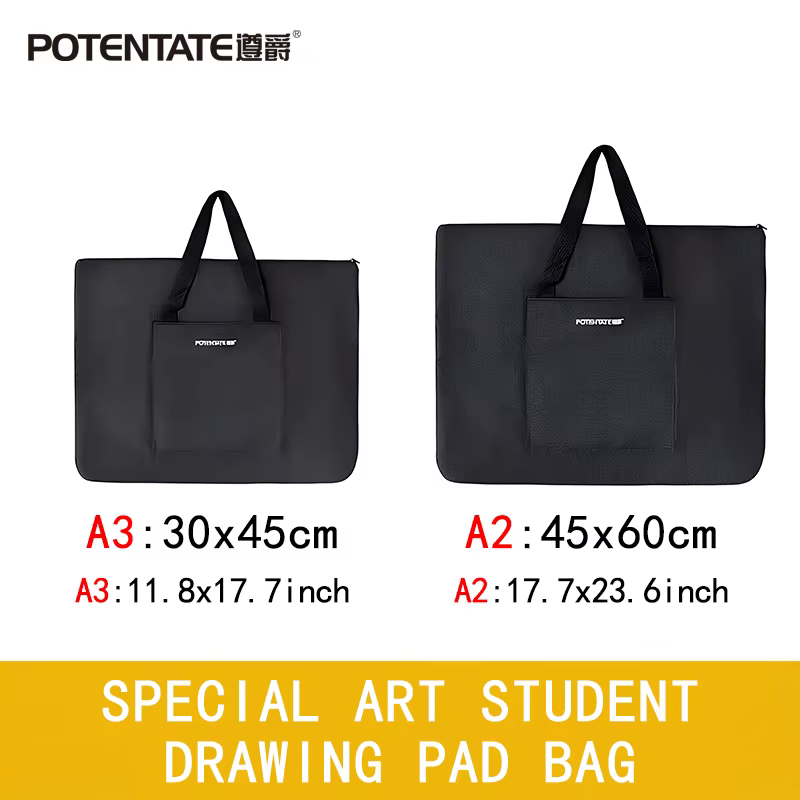 Sac de dessin POTENTATE - Outils de peinture, sac de rangement pour planche à dessin, toile imperméable, sac à dos à bandoulière