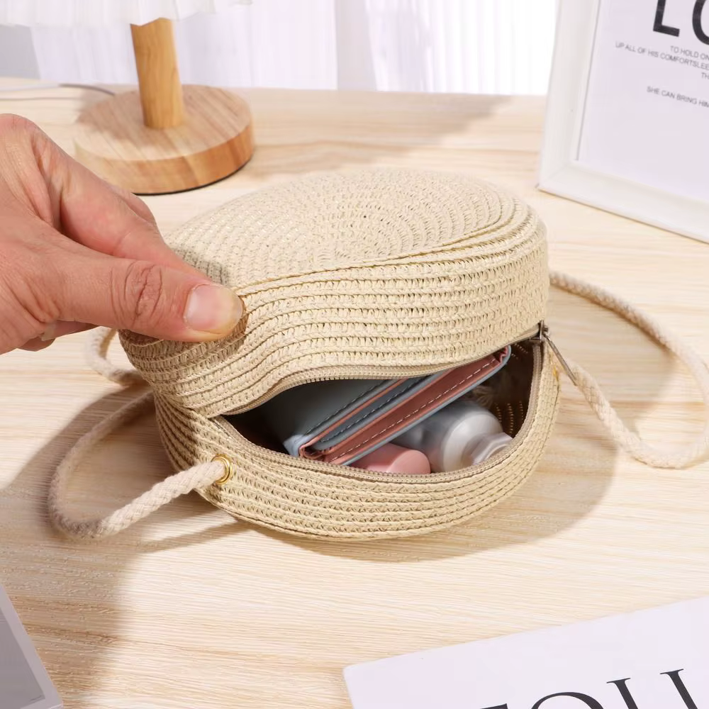 Sacs à bandoulière pour femmes et filles, sac à main en rotin tressé, sac de plage d'été, sac en paille, sac à main en paille