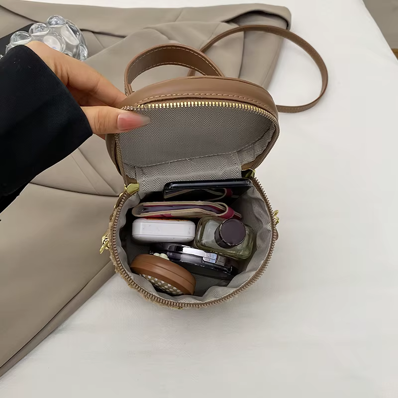 Nouveau Mini petit sac femmes concepteur agneau laine sac à main marque de luxe épaule fourre-tout dame mode seau sac à bandoulière fermeture éclair sac à main