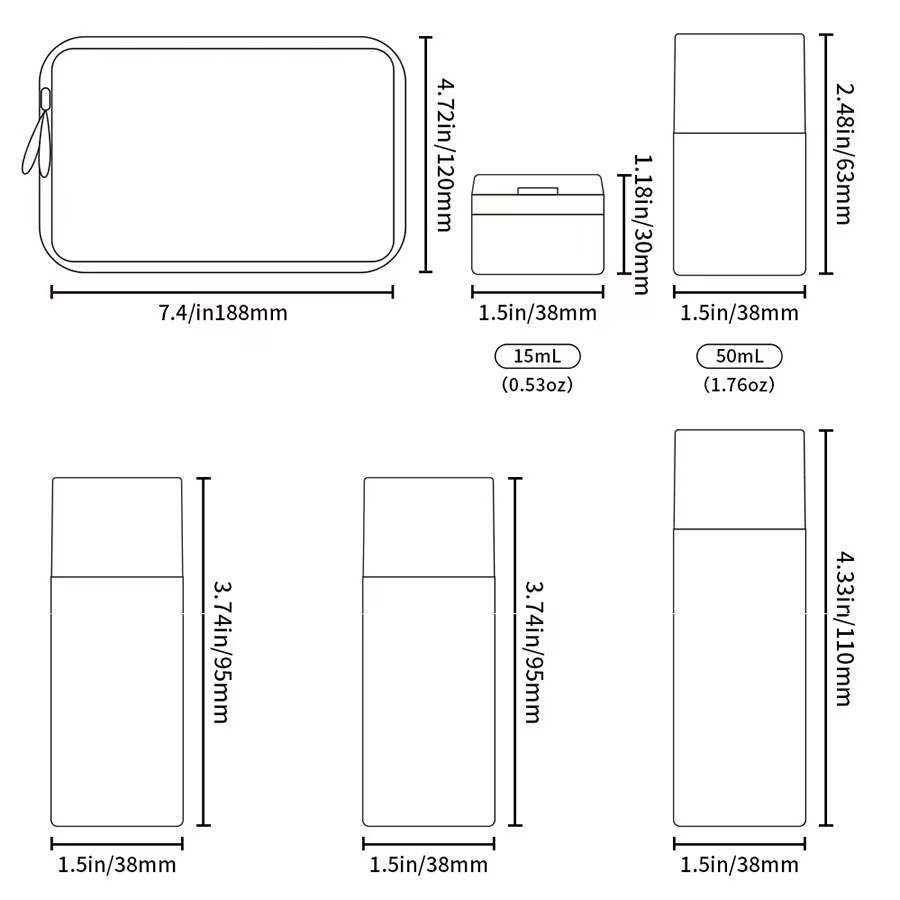 Bouteilles distributrices de maquillage hydratant