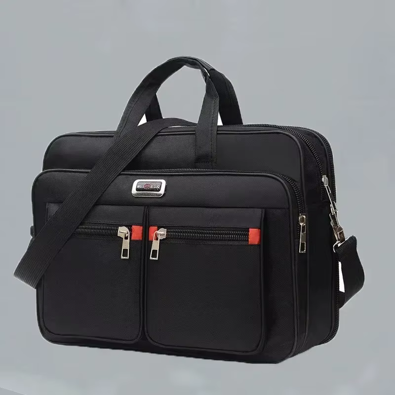 Porte-documents d'affaires de grande capacité pour hommes, sac à bandoulière Portable polyvalent, sac à main à poches multiples pour usage professionnel et décontracté