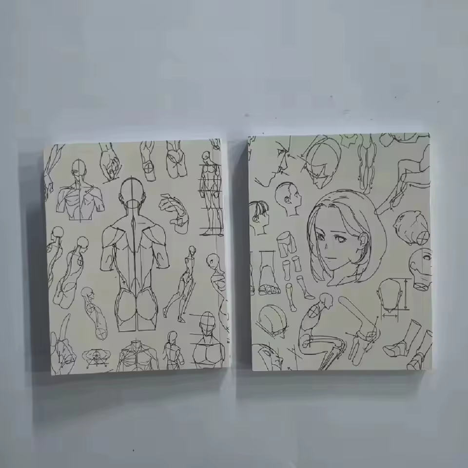 Cahier d'exercices de croquis de figures – plus de 100 exercices de dessin et d'ombrage pour artistes, illustateurs | Améliorer les compétences | Sketchboo d'art durable