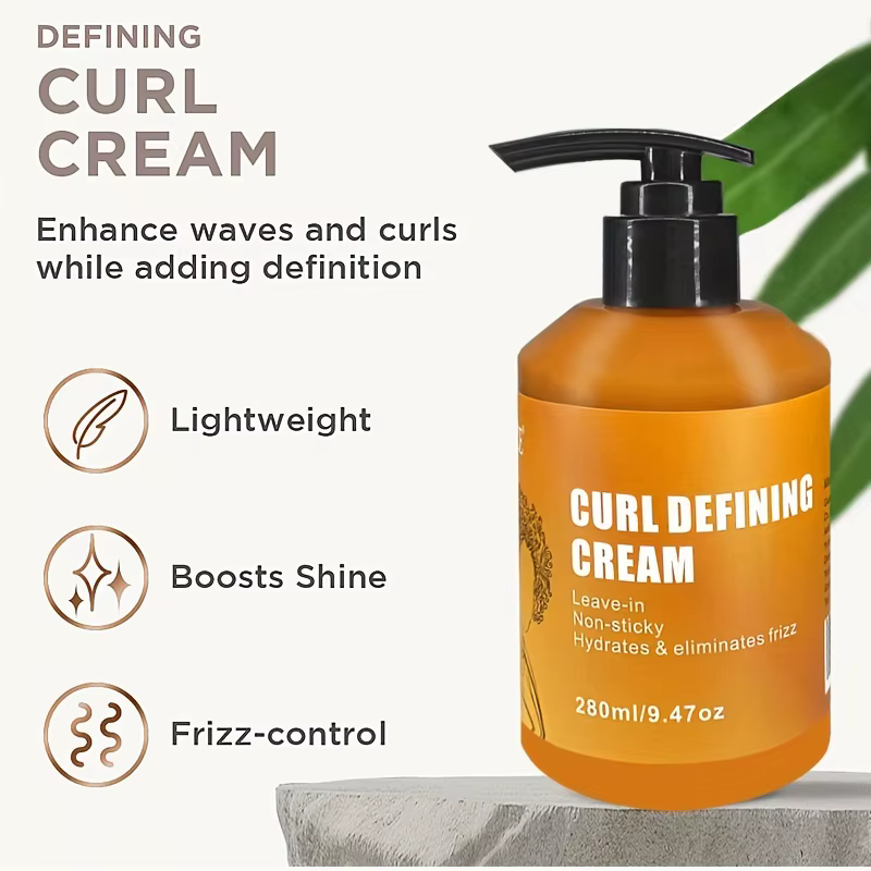 GZE Curl Defining Cream Antiadhésif sans rinçage Hydrate et élimine les frisottis