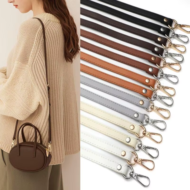 Sacs à bandoulière en cuir PU, sangle de bricolage réglable, ceintures de sac à main noir, sangle de remplacement, accessoires de sac à bandoulière