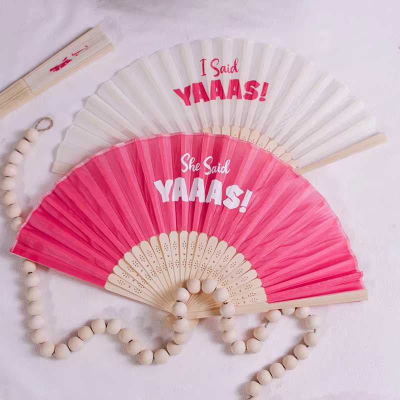 Éventail à main pour mariée, plage d'été, piscine, mariage, fiançailles, week-end Bach, enterrement de vie de jeune fille, fête des patients, douche, cadeau de voyage pour filles