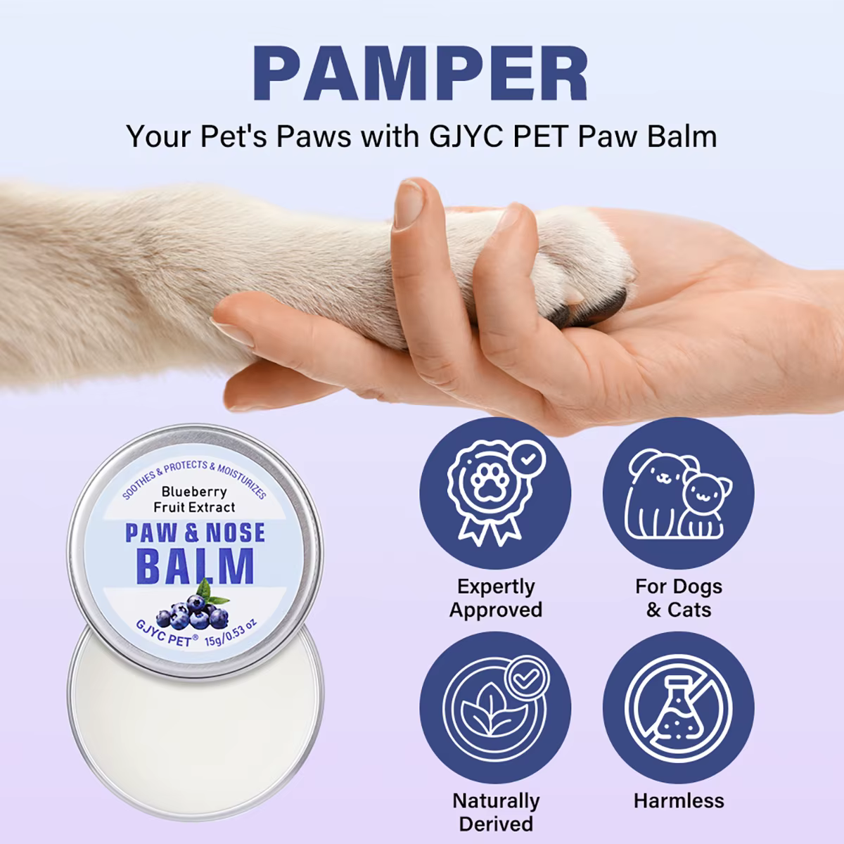 Baume pour pattes et nez secs et gercés
