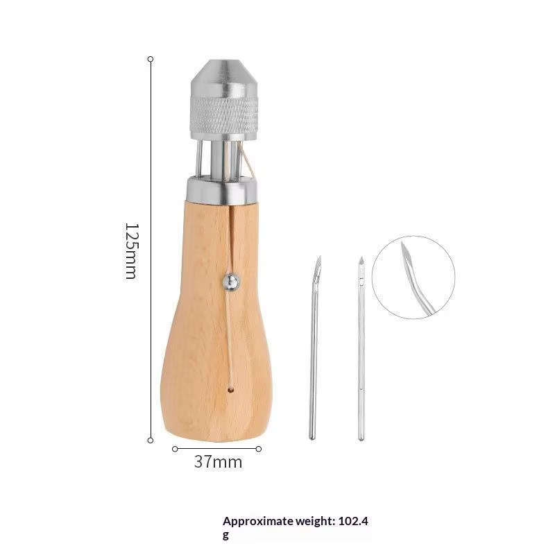 Kit de couture à la main pour le cuir, complet avec 1 ensemble de fils cirés et outils de finition pour projets de bricolage en cuir