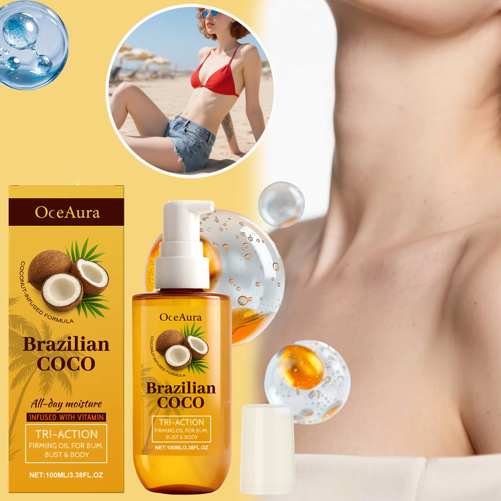 Huile corporelle de noix de coco