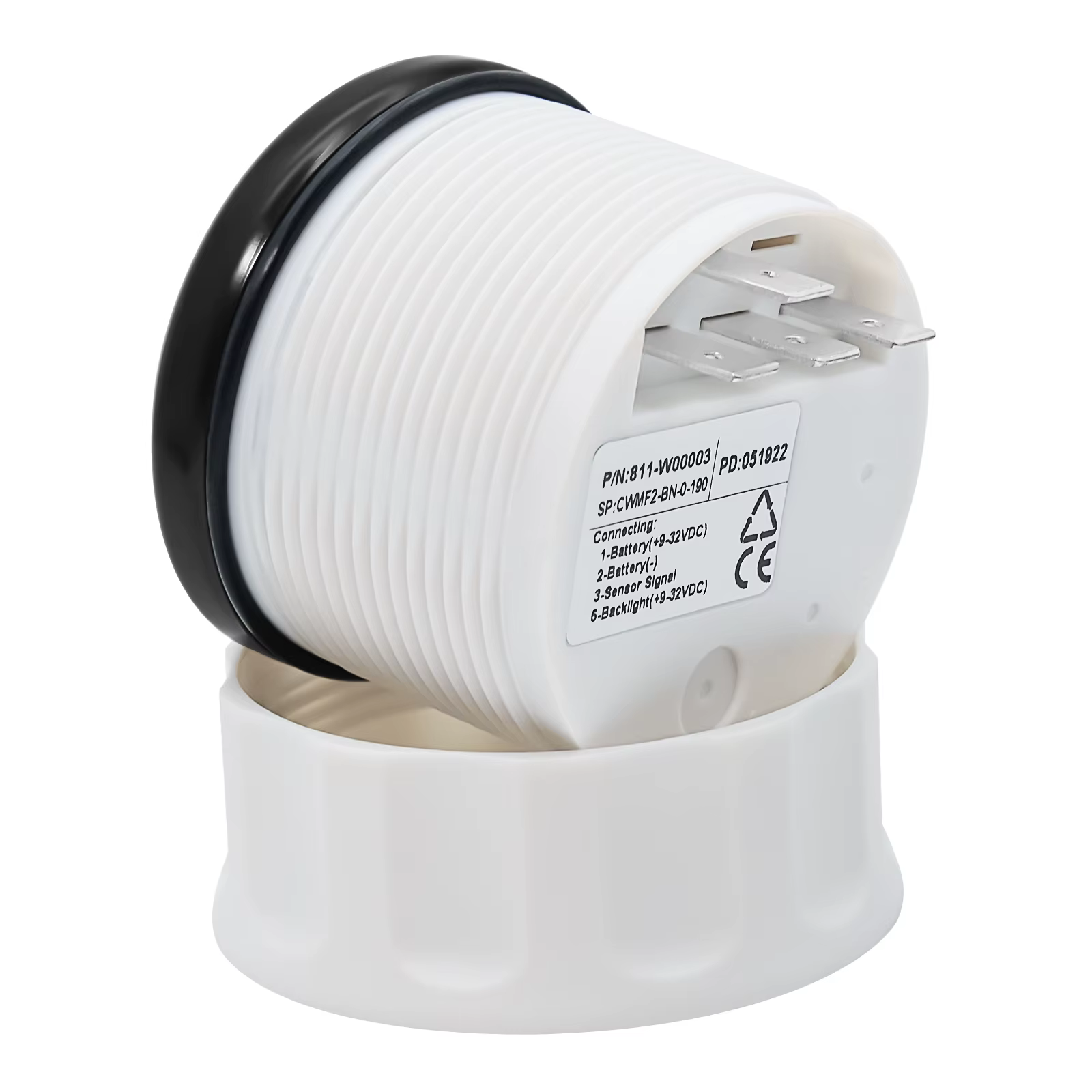 Jauge de niveau d'eau personnalisée 2 "52mm avec lumière rouge 90-0 ohm, indicateur de niveau de carburant, indicateur de niveau de réservoir d'huile pour voiture, bateau, Yacht