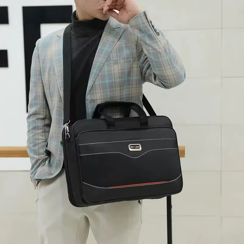 Porte-documents d'affaires de grande capacité pour hommes, sac à bandoulière Portable polyvalent, sac à main à poches multiples pour usage professionnel et décontracté