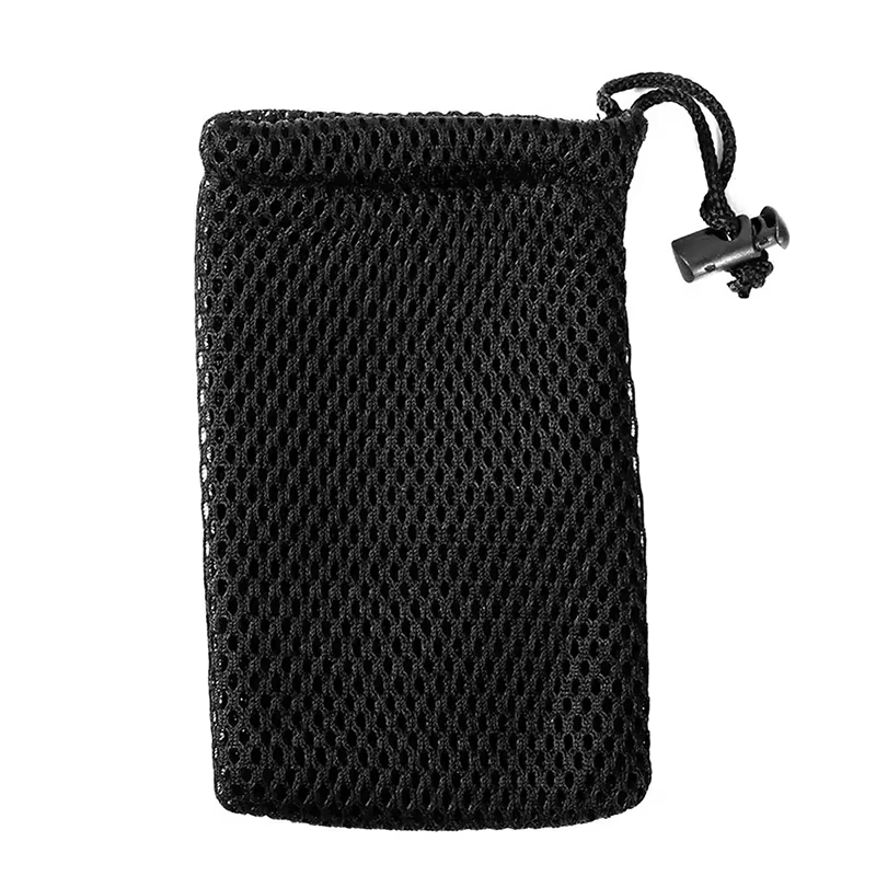Pochette de rangement à cordon en maille de Nylon, 3 pièces, pochette de voyage et d'activités de plein air polyvalente pour produits numériques