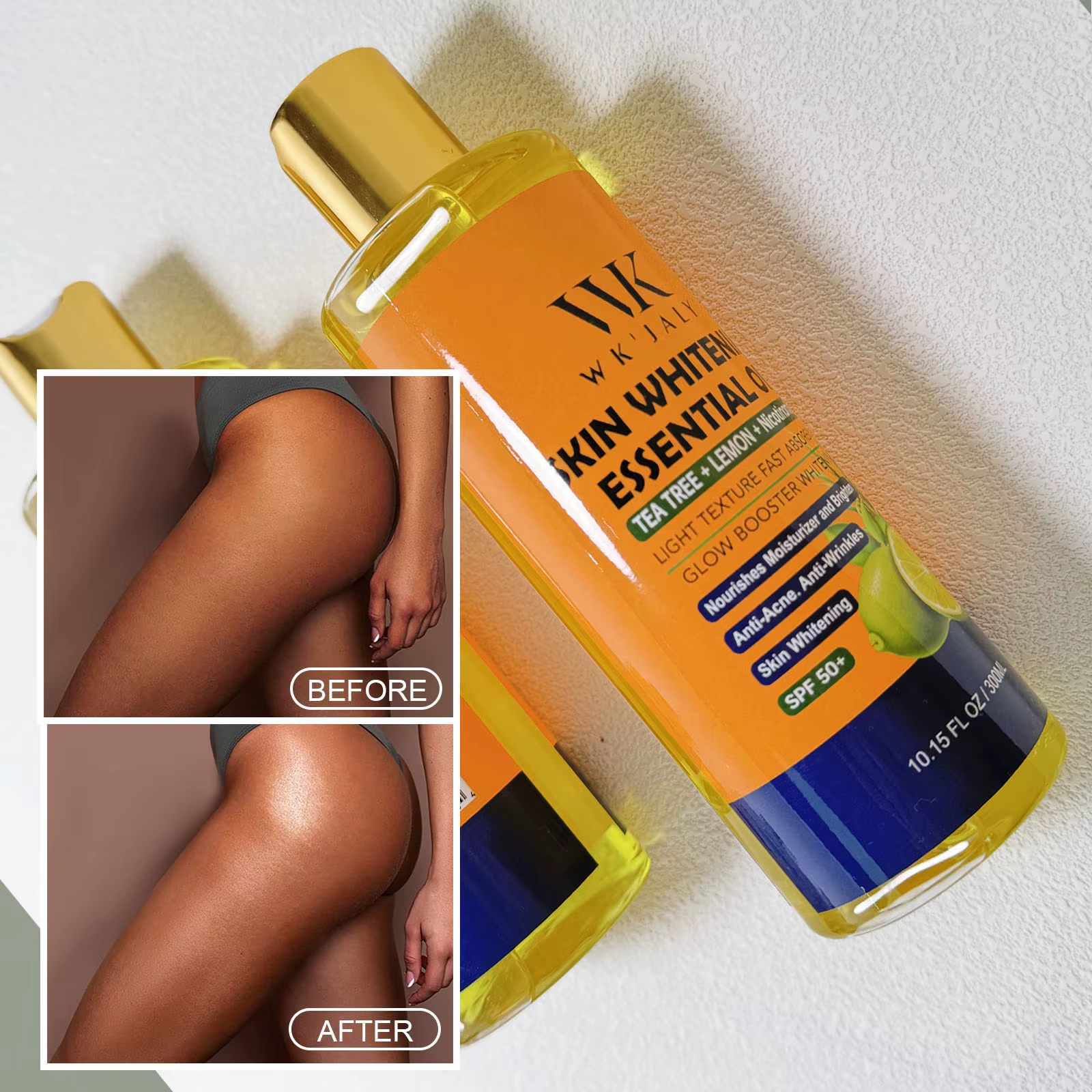 WK JALY Huile corporelle éclaircissante Niacinamide pour toute la peau
