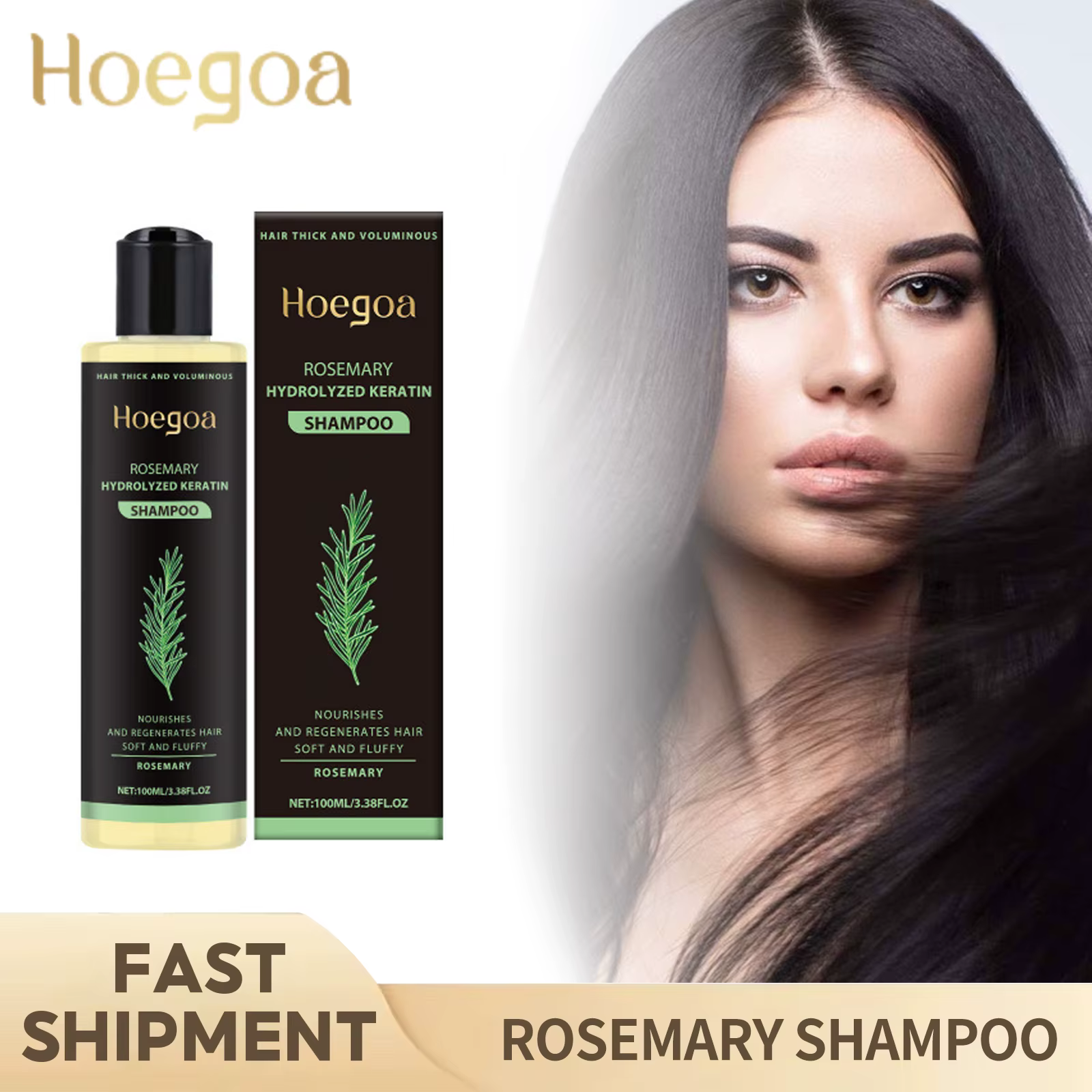 Shampoing au romarin pour la croissance des cheveux, nettoyage en profondeur du cuir chevelu, Anti-pelliculaire, contrôle de l'huile, renforcement des racines, nourrissant, volumateur