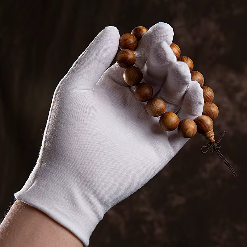 Lot de 6 gants en coton blanc pour l'eczéma et les mains sèches