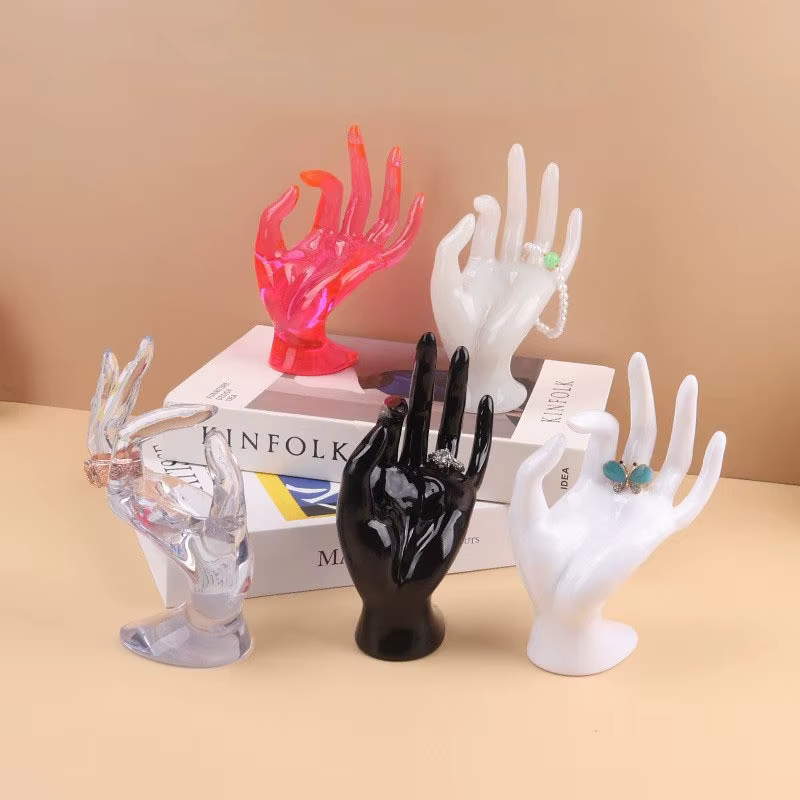 Support de Présentation Esthétique en Forme de Main pour Bagues, Montres et Bracelets – Organisateur de Bijoux