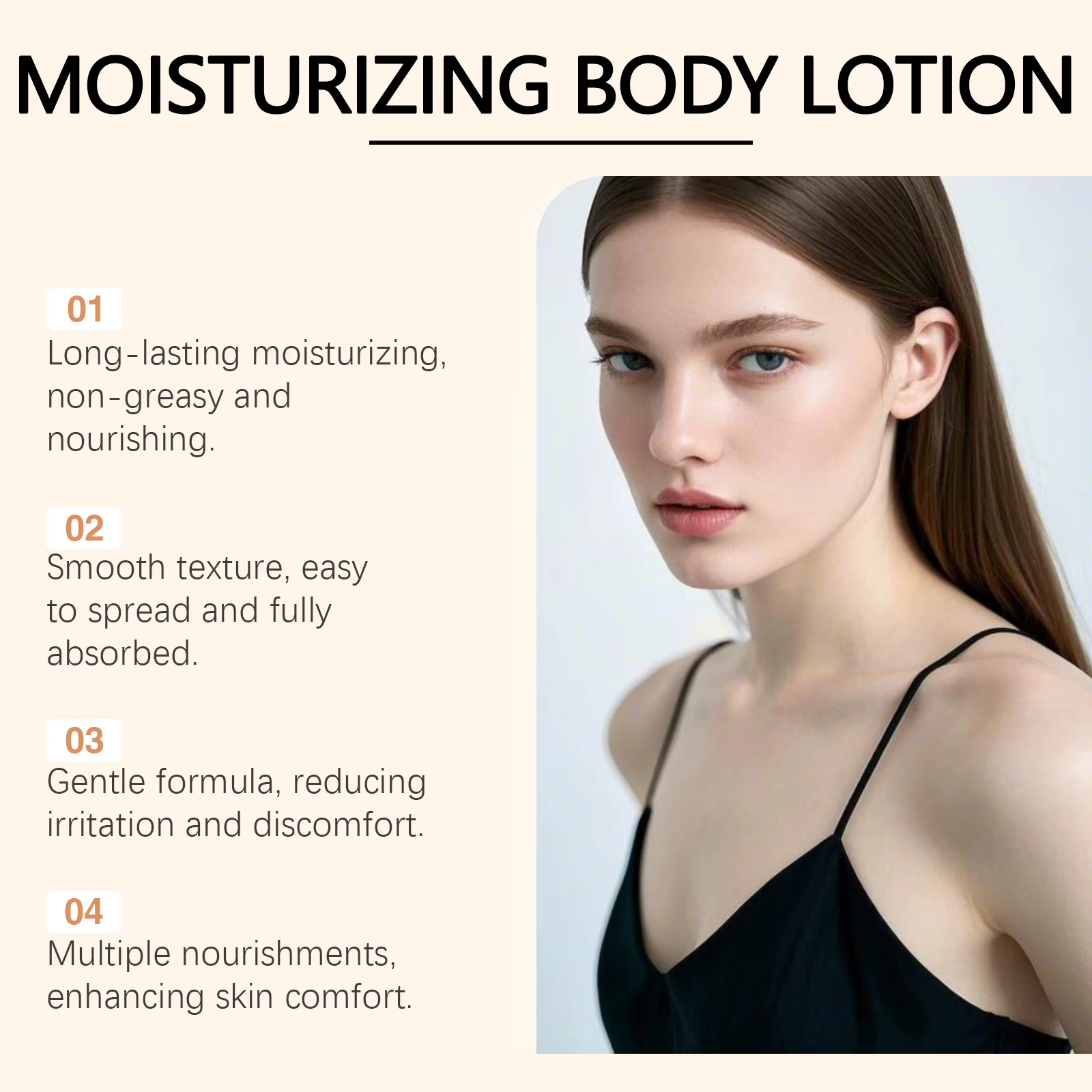 Lotion corporelle hydratante à la vanille avec extrait d'avocat