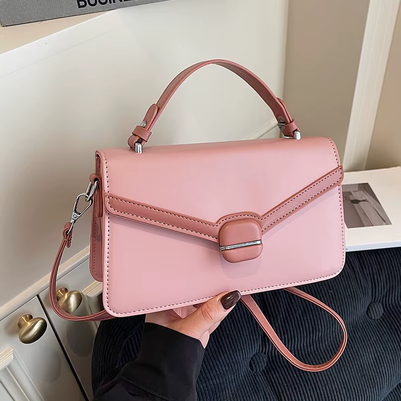 Petits sacs à bandoulière pour femmes, nouvelle marque classique, sac à main couleur unie, sac à bandoulière en cuir PU, fourre-tout à la mode, pochette, 2025