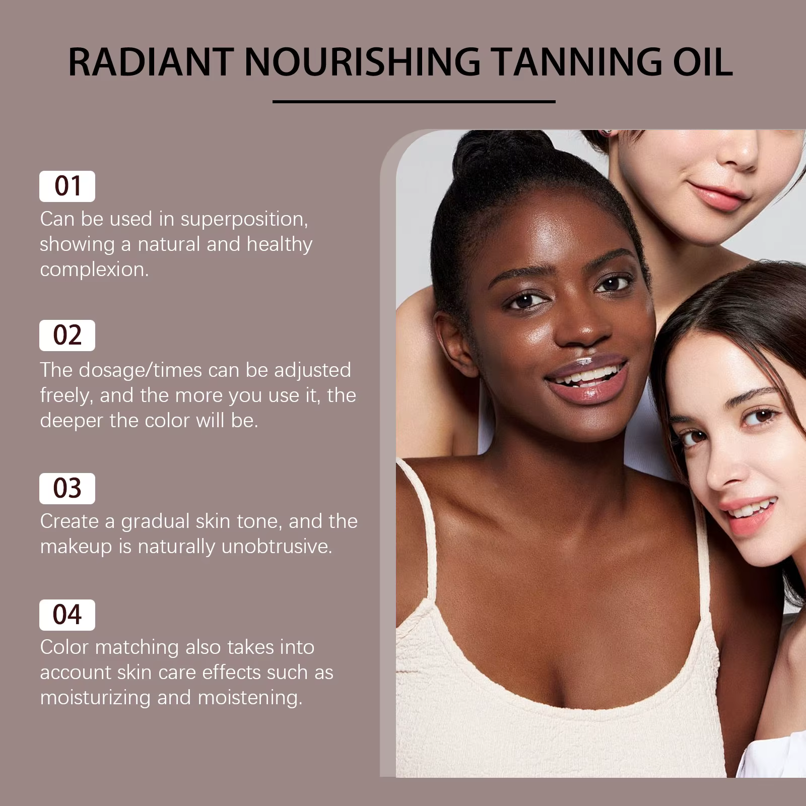 Huile de bronzage nourrissante