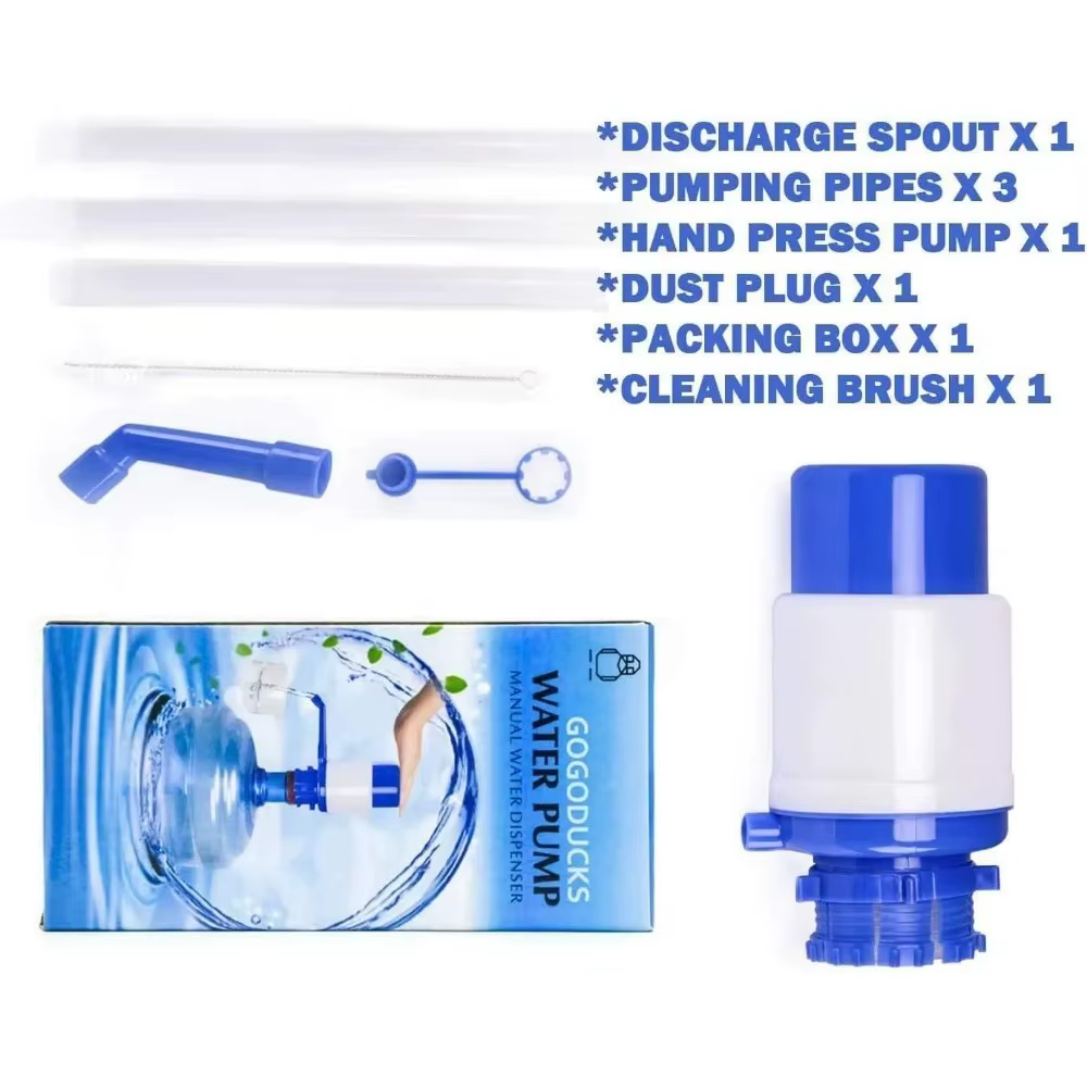 Distributeur d'eau manuel, hydratation saine, pompe à seau réglable, adapté à la maison, à l'extérieur et au bureau, pompe de distribution d'eau manuelle