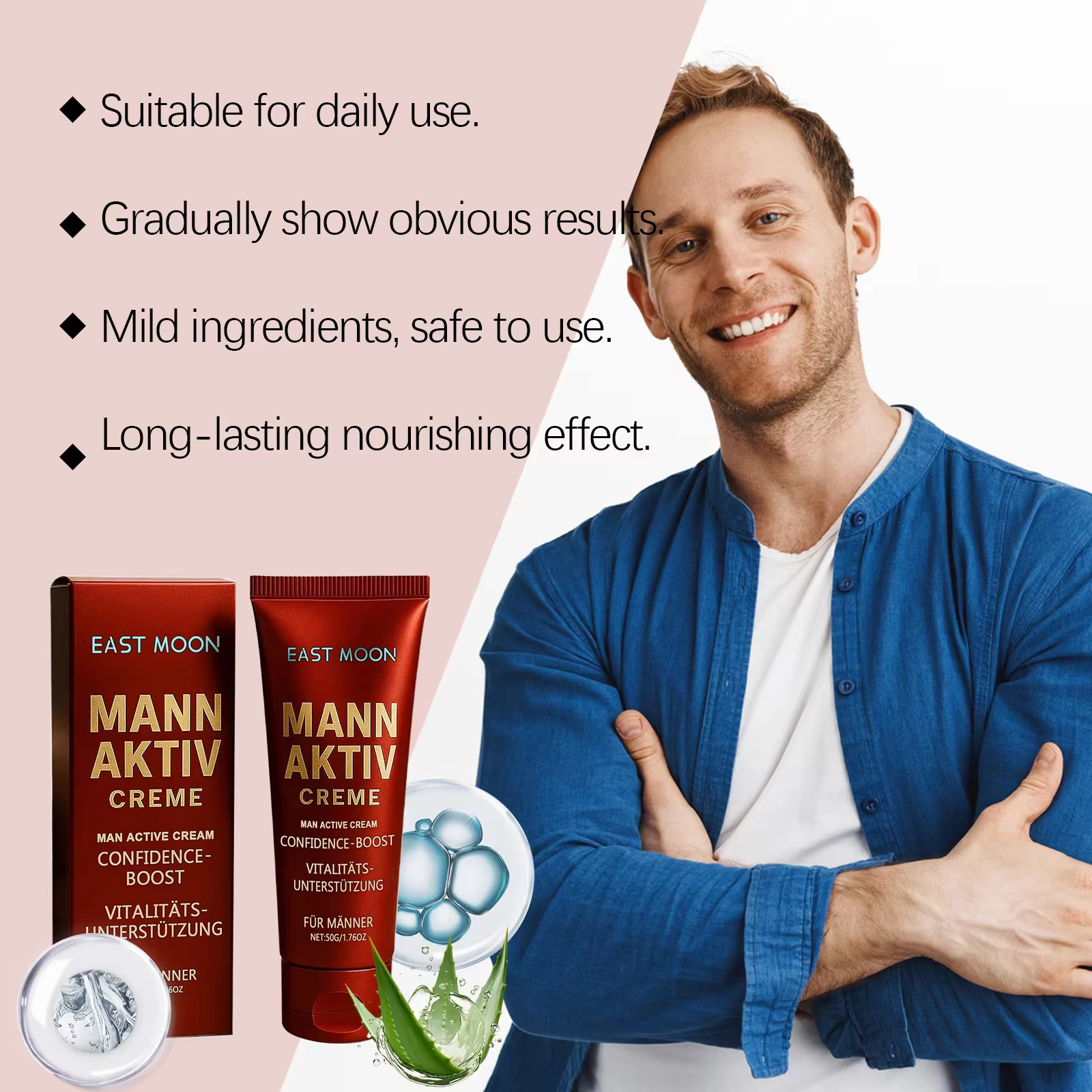 Mann Aktiv Creme 50g – Crème hydratante et vitalisante pour hommes