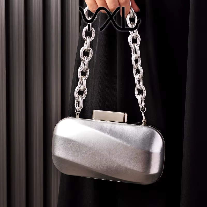Sac doré dames ovale concepteur sacs à main de luxe robe irrégulière sac à main mode boucle fête femmes pochette marque sac à bandoulière