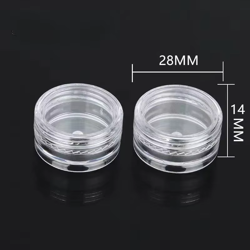 Pot de crème transparente pour échantillons