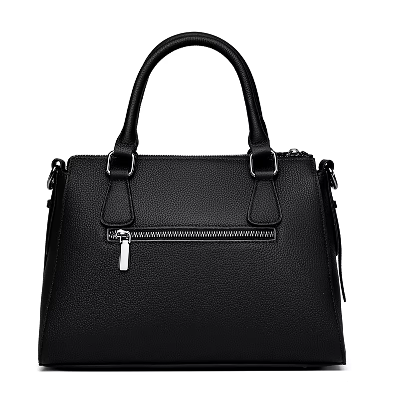 Sac pour femmes en cuir véritable, sac à bandoulière tendance et polyvalent, sac à main à bandoulière de grande capacité pour les déplacements domicile-travail