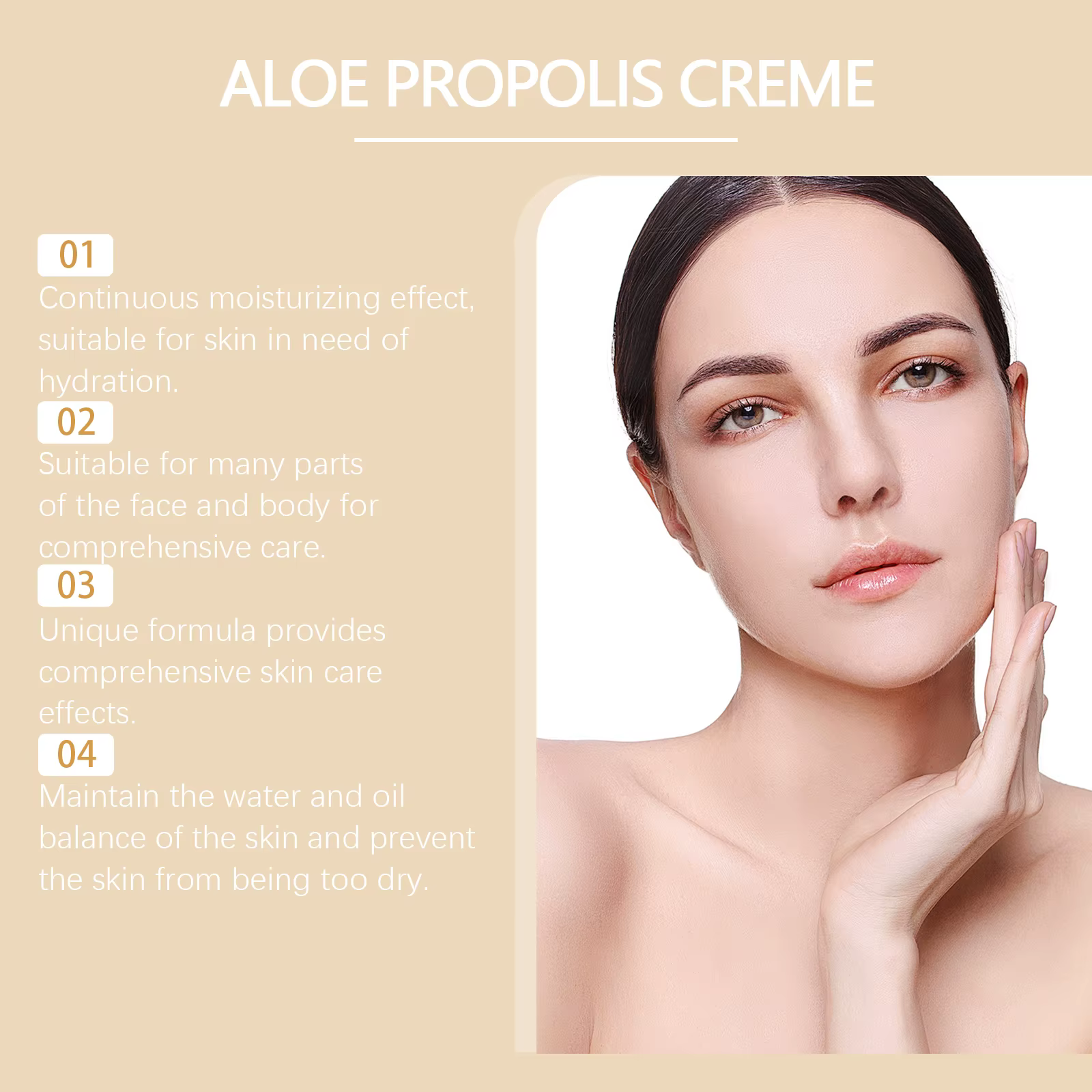 Crème hydratante à l'aloe vera et à la propolis