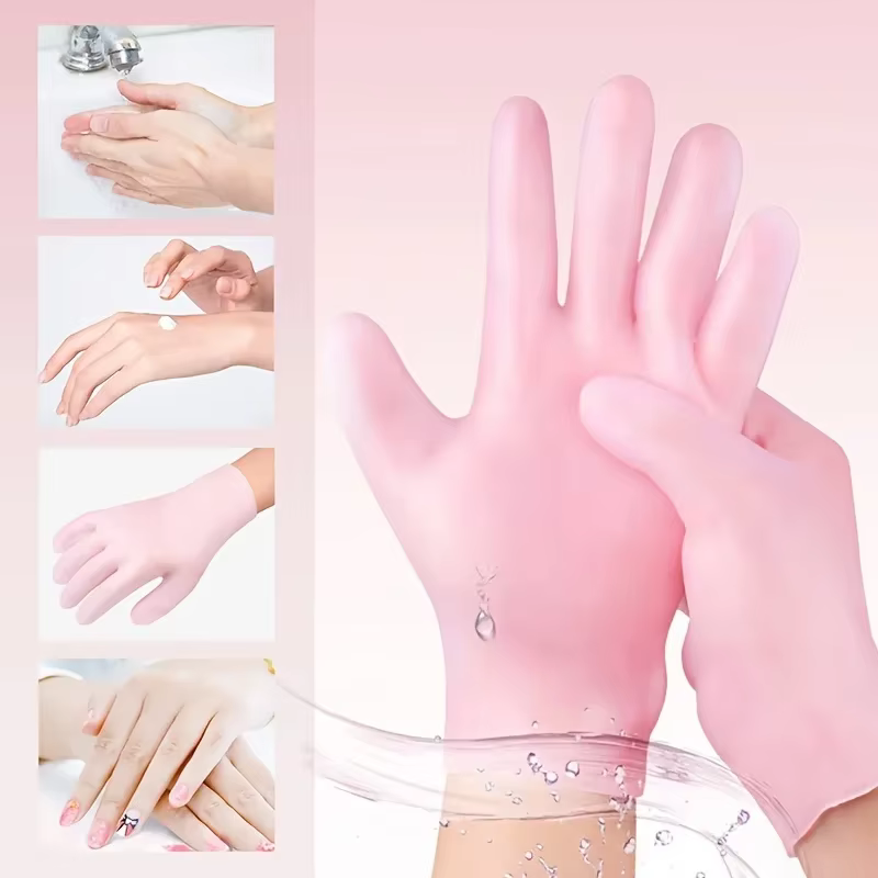 2 paires de gants en silicone réutilisables pour mains sèches