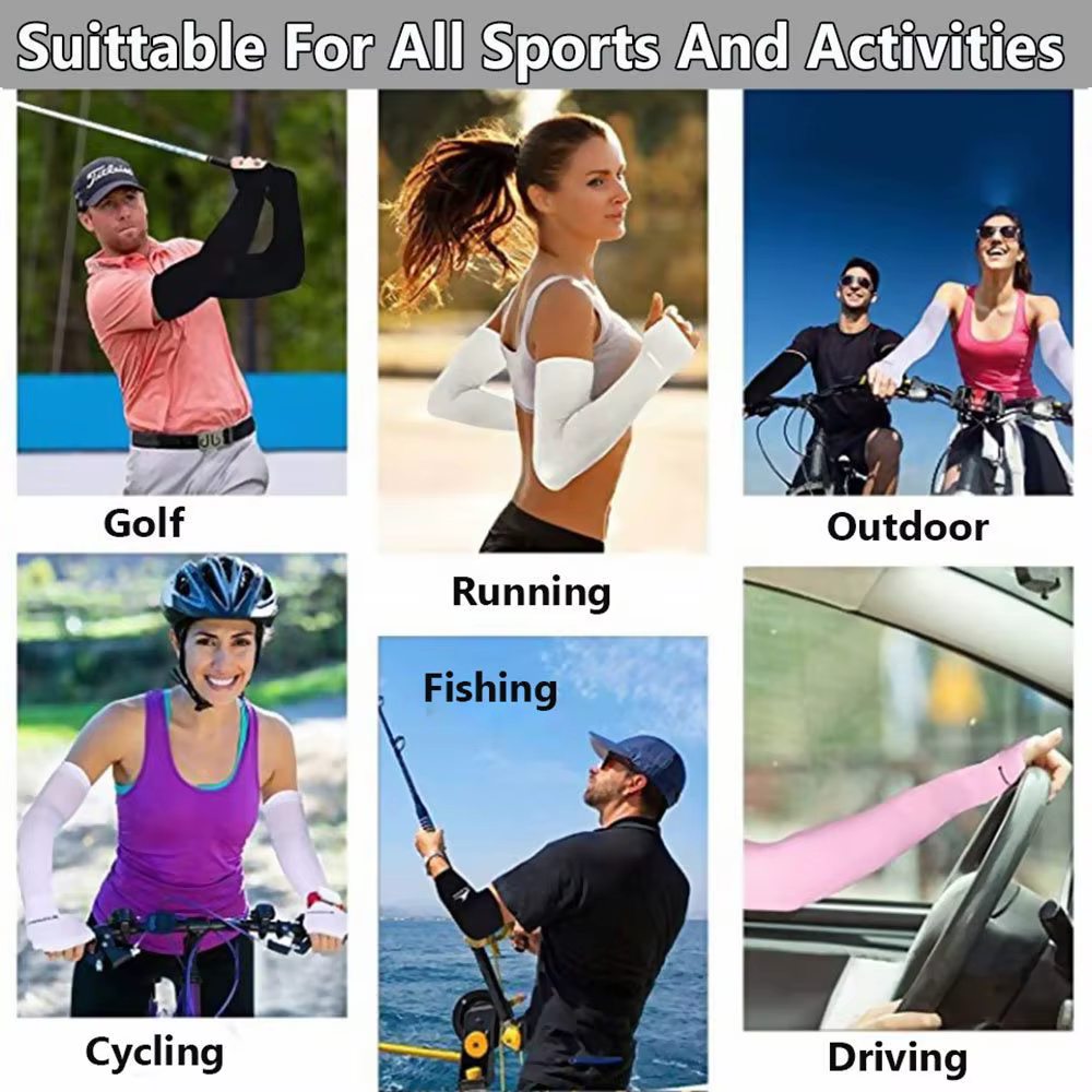 Manches de bras à séchage rapide pour sports de plein air, couvre-main de protection solaire, manches de bras cool, course à pied, pêche, cyclisme, été