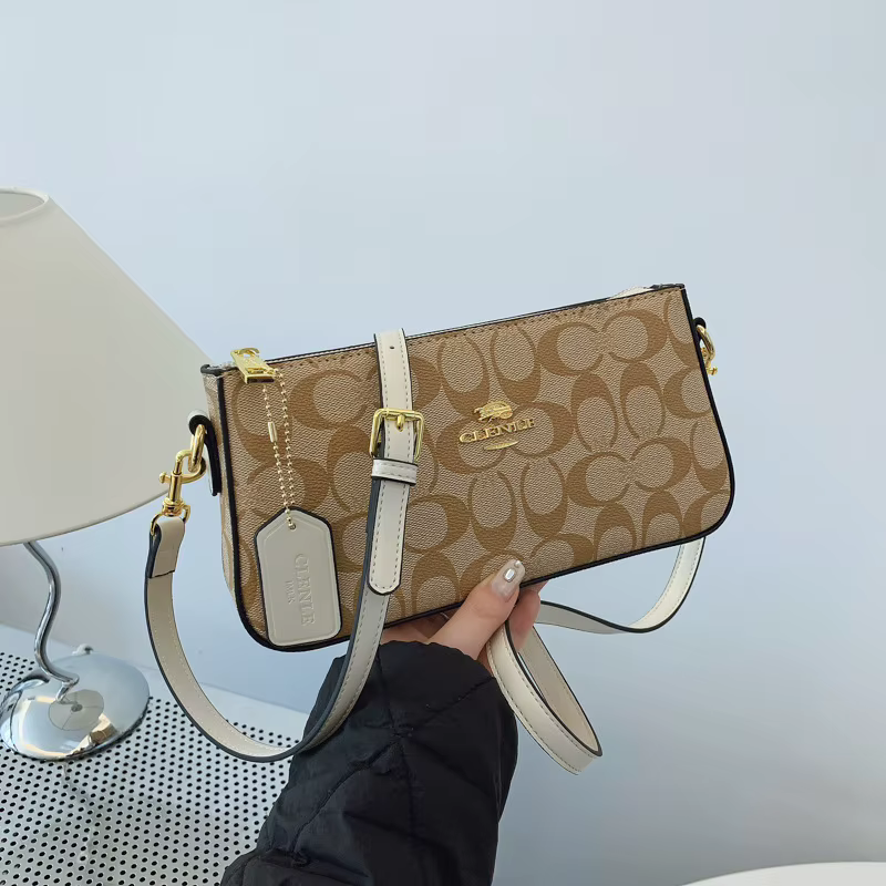 Sac à main de style haut de gamme avec chaîne pour femme, imprimé vintage, sac bandoulière élégant, sac à l'épaule, sac porté travers, Nouveauté